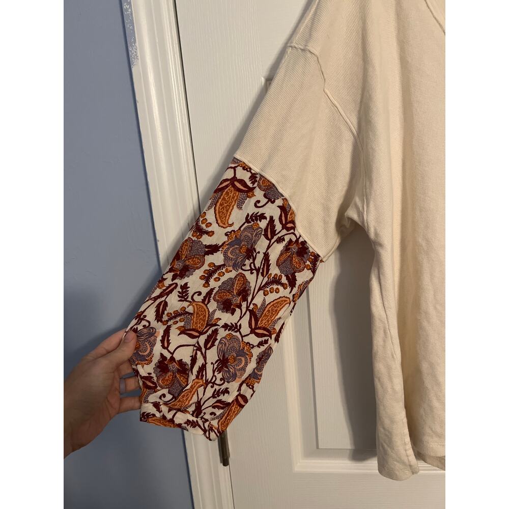 Anthropologie By Anthropologie Annette Cotton Thermal Top – Size Medium - Picture 2 of 5